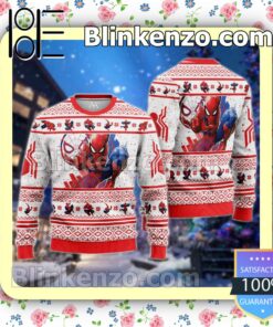 Spider Man Superhero White And Red Christmas Pullover Sweaters