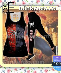 Spiderman Black Women Tank Top Pant Set