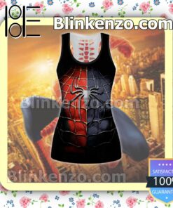 Spiderman Black Women Tank Top Pant Set c