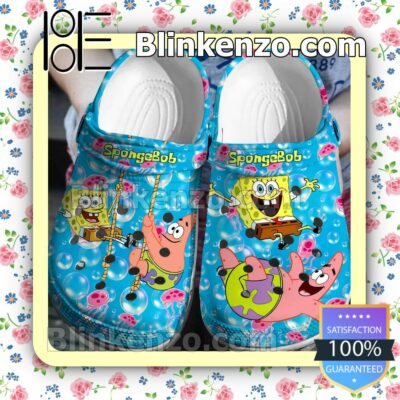 Spongebob And Patrick Balloons Blue Halloween Clogs