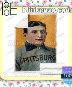 Sport Baseball Card 1909 1911 T206 White Border Honus Wagner Quilted Blanket c
