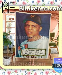 Sport Baseball Card 1952 Topps 261 Willie Mays Mint Quilted Blanket a