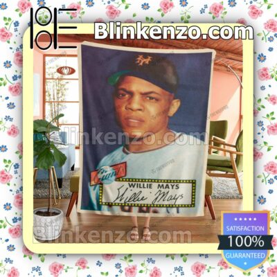 Sport Baseball Card 1952 Topps 261 Willie Mays Mint Quilted Blanket a