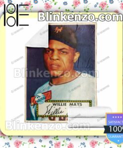 Sport Baseball Card 1952 Topps 261 Willie Mays Mint Quilted Blanket b