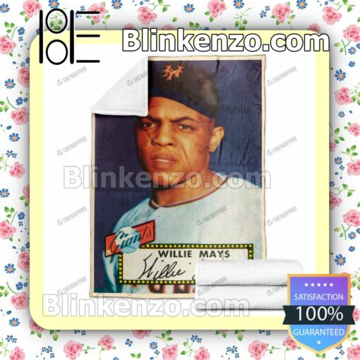 Sport Baseball Card 1952 Topps 261 Willie Mays Mint Quilted Blanket b