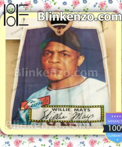 Sport Baseball Card 1952 Topps 261 Willie Mays Mint Quilted Blanket c