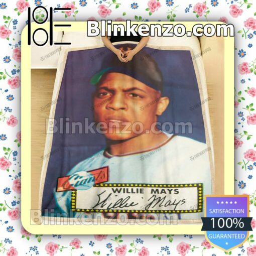 Sport Baseball Card 1952 Topps 261 Willie Mays Mint Quilted Blanket c