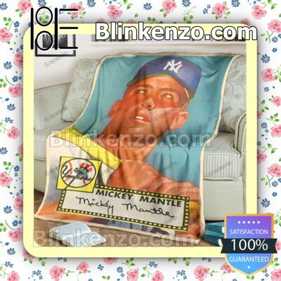 Sport Baseball Card 1952 Topps 311 Mickey Mantle Mint Quilted Blanket