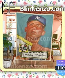 Sport Baseball Card 1952 Topps 311 Mickey Mantle Mint Quilted Blanket a