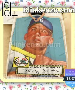 Sport Baseball Card 1952 Topps 311 Mickey Mantle Mint Quilted Blanket b