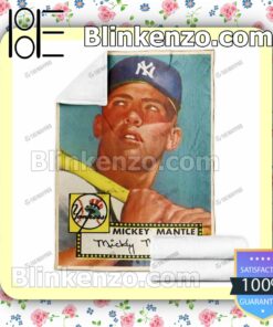 Sport Baseball Card 1952 Topps 311 Mickey Mantle Mint Quilted Blanket c