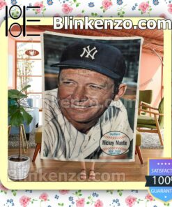 Sport Baseball Card 1964 Topps Giants 25 Mickey Mantle Quilted Blanket a