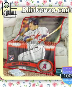 Sport Baseball Card 2011 Mike Trout Topps Update Rookie Card Quilted Blanket
