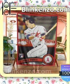 Sport Baseball Card 2011 Mike Trout Topps Update Rookie Card Quilted Blanket a