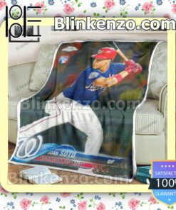 Sport Baseball Card 2018 Topps Chrome Update Juan Soto Quilted Blanket