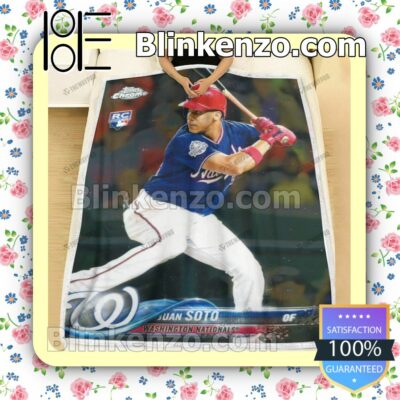 Sport Baseball Card 2018 Topps Chrome Update Juan Soto Quilted Blanket c