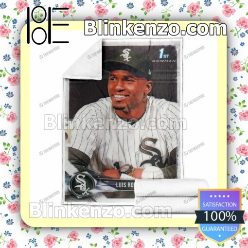 Sport Baseball Card Luis Robert 2018 Bowman Prospects Quilted Blanket a