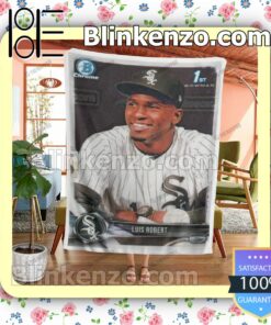 Sport Baseball Card Luis Robert 2018 Bowman Prospects Quilted Blanket b