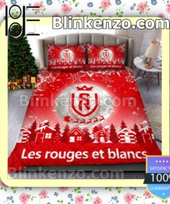 Stade De Reims Les Rouges Et Blancs Christmas Duvet Cover