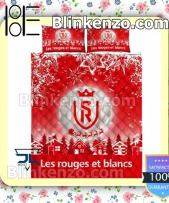 Stade De Reims Les Rouges Et Blancs Christmas Duvet Cover a