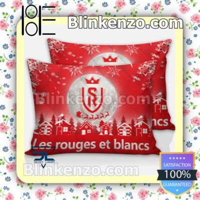 Stade De Reims Les Rouges Et Blancs Christmas Duvet Cover c