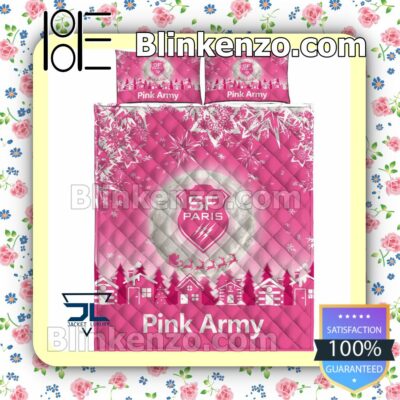 Stade Francais Pink Army Christmas Duvet Cover a