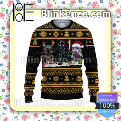 Star Wars Brothers Christmas Yellow Black Christmas Pullover Sweaters