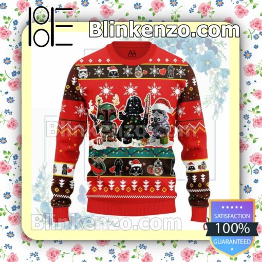 Star Wars Cute Red  Christmas Pullover Sweaters