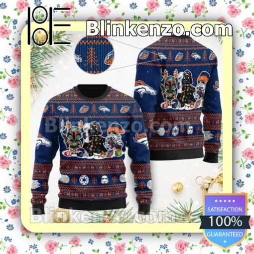 Star Wars Denver Broncos Christmas Pullover Sweaters