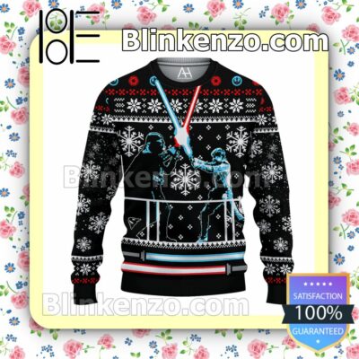 Star Wars Lightsaber Battle Christmas Pullover Sweaters