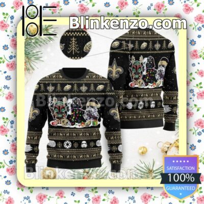 Star Wars New Orleans Saints Christmas Pullover Sweaters
