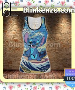 Starry Night Stitch Women Tank Top Pant Set d