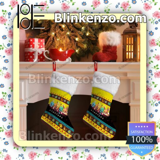 Handmade Starters Type Pokemon Xmas Stockings Decorations