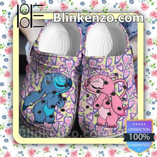 Stitch And Angel Kiss Halloween Clogs