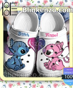 Stitch And Angel Love Heart Halloween Clogs