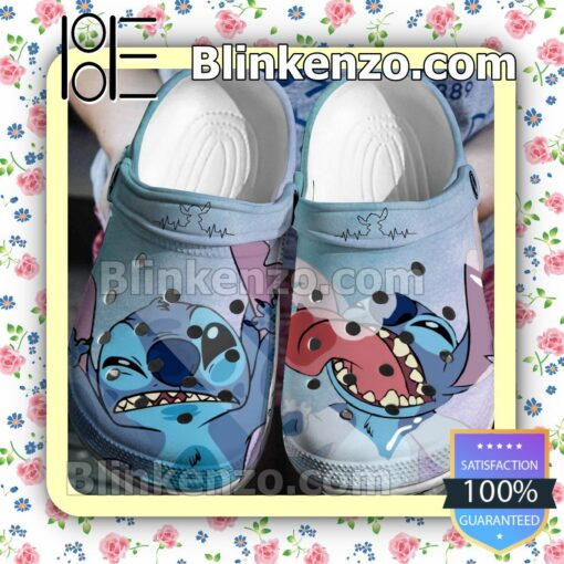 Stitch And Heartbeat Halloween Clogs