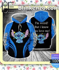 Stitch I'm Weird But I Know You Love Me Women Tank Top Pant Set a