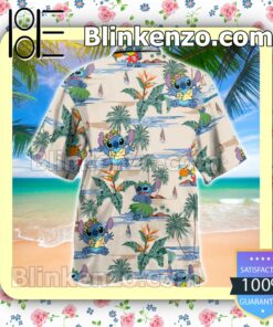 Stitch On Beach Men Shirt a