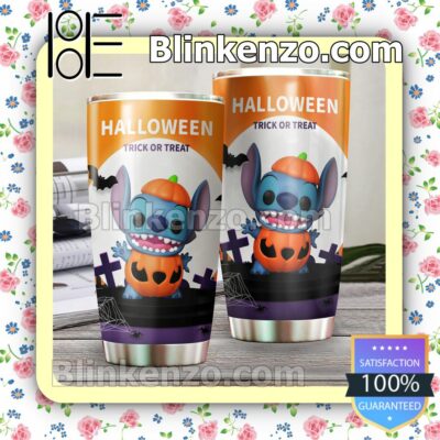 Stitch Pumpkin Halloween Trick Or Treat Travel Mug