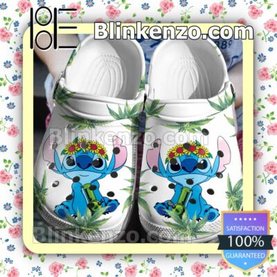 Stitch Smoking Weed Halloween Clogs