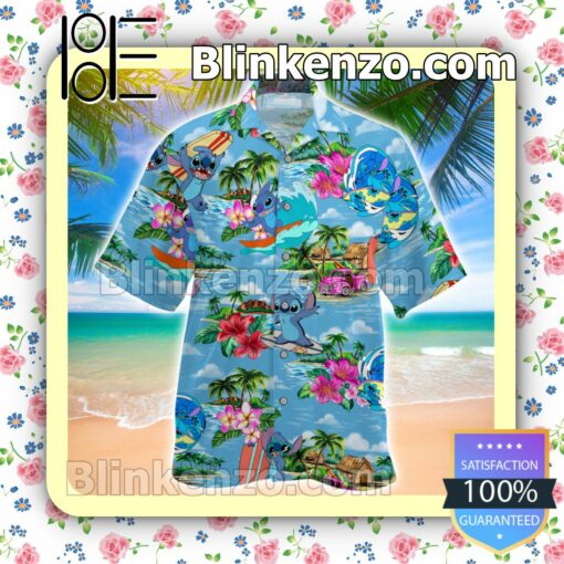 Stitch Summer Beach Men Shirt