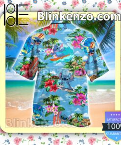 Stitch Summer Beach Men Shirt a
