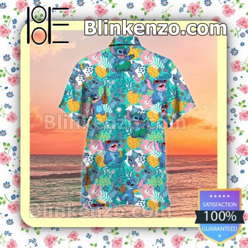 Stitch Summer Time Tropical Men Shirt a