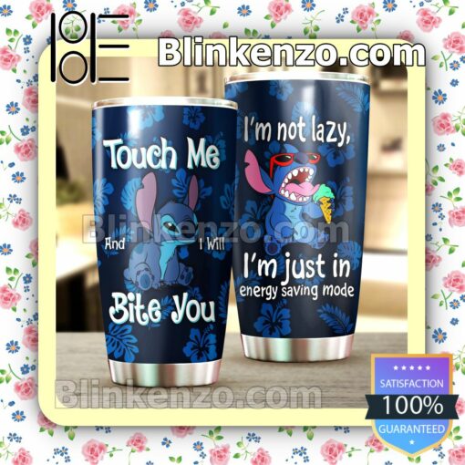 Stitch Touch Me And I Will Bite You Travel Mug