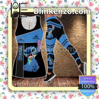 Stitch Walt Disney Women Tank Top Pant Set c