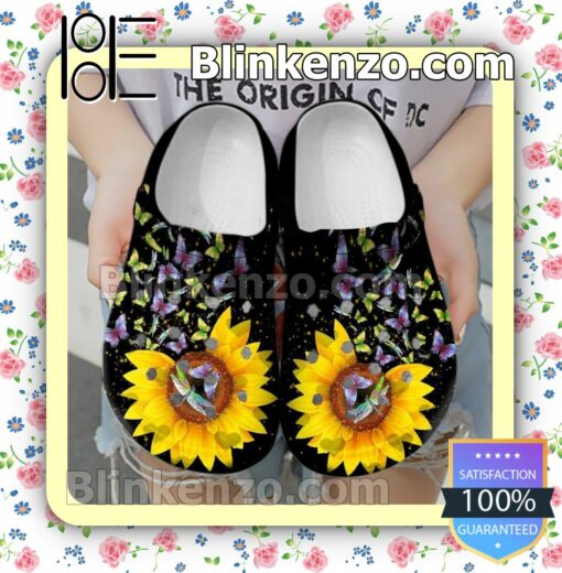 Sunflower And Butterfly Clogs