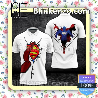 Superman White Women Tank Top Pant Set a