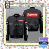 Supreme Brand Logo Black Basic Military Jacket Sportwear