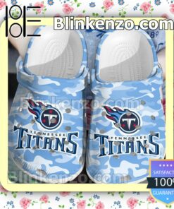 Tennessee Titans Blue Camouflage Clogs