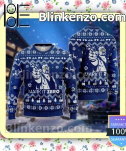 The Big Lebowski Mark It Zero Blue Christmas Pullover Sweaters